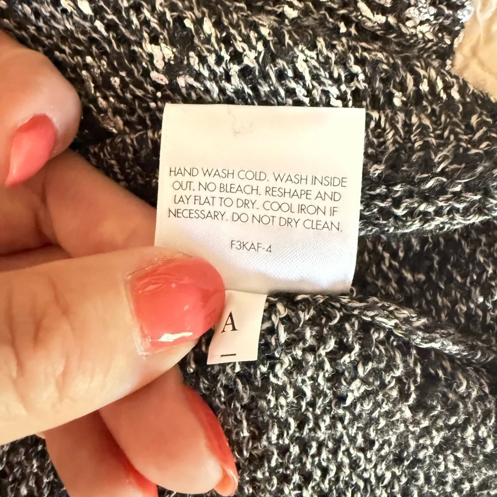Eileen Fisher Karma Shimmer Metallic Scoop Neck Knit Sweater‎